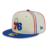 Philadelphia 76ers Piping 2-Tone 59FIFTY Fitted Hat - Cream/Royal online