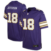 Justin Jefferson Minnesota Vikings Youth Game Jersey - Purple for sale