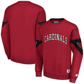 Arizona Cardinals Starter Face-Off Pullover Sweatshirt - Cardinal on sale