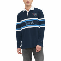 Tennessee Titans Tommy Hilfiger Cory Varsity Rugby Long Sleeve T-Shirt - Navy on sale
