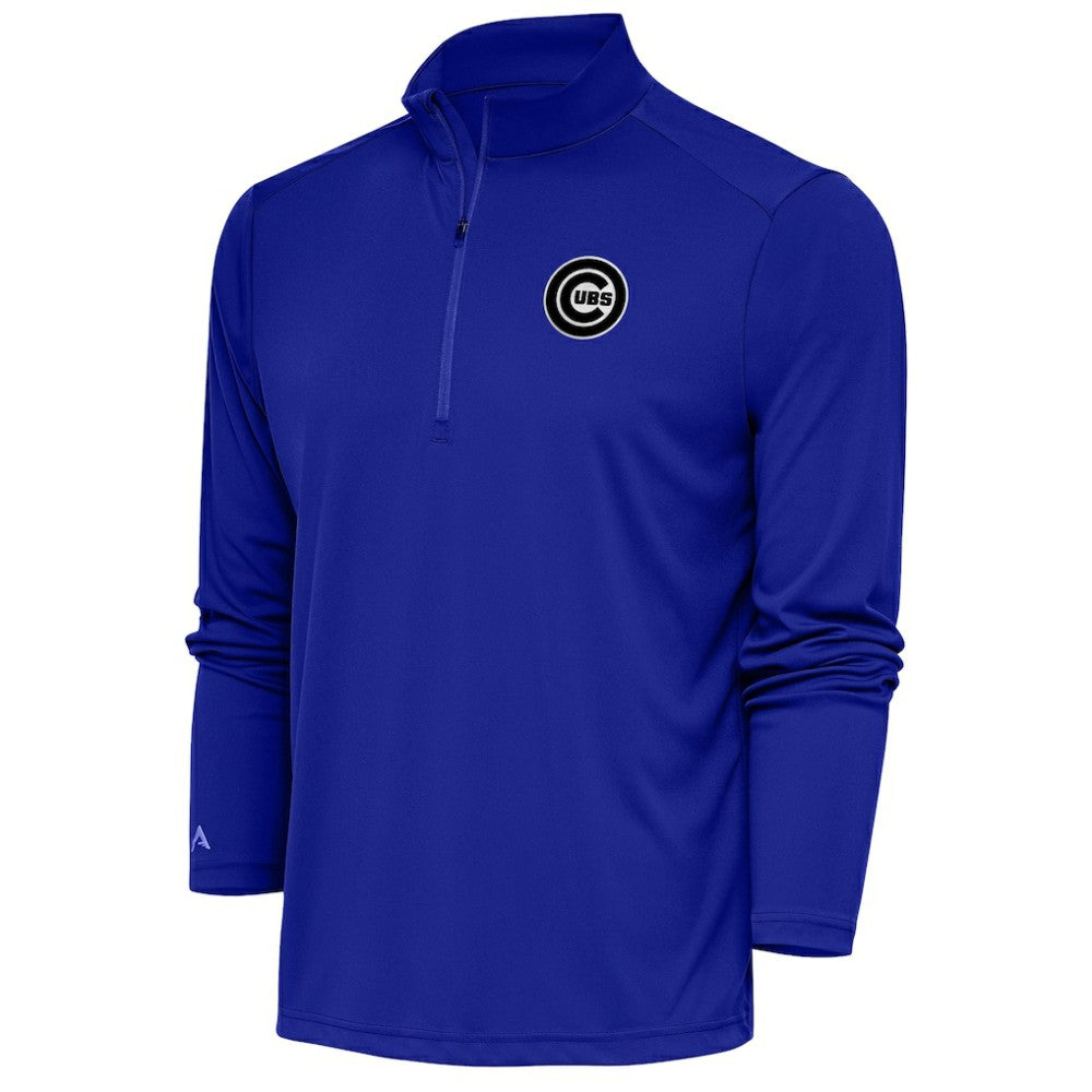 Chicago Cubs Antigua Metallic Tribute Quarter-Zip Top Royal