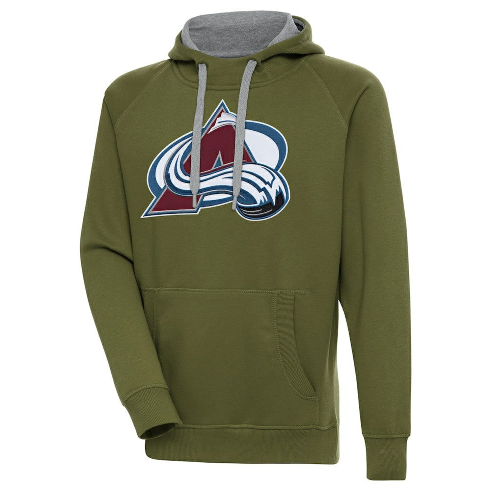 Colorado Avalanche Antigua Victory Pullover Hoodie - Olive Hoodies