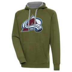 Colorado Avalanche Antigua Victory Pullover Hoodie - Olive Hoodies