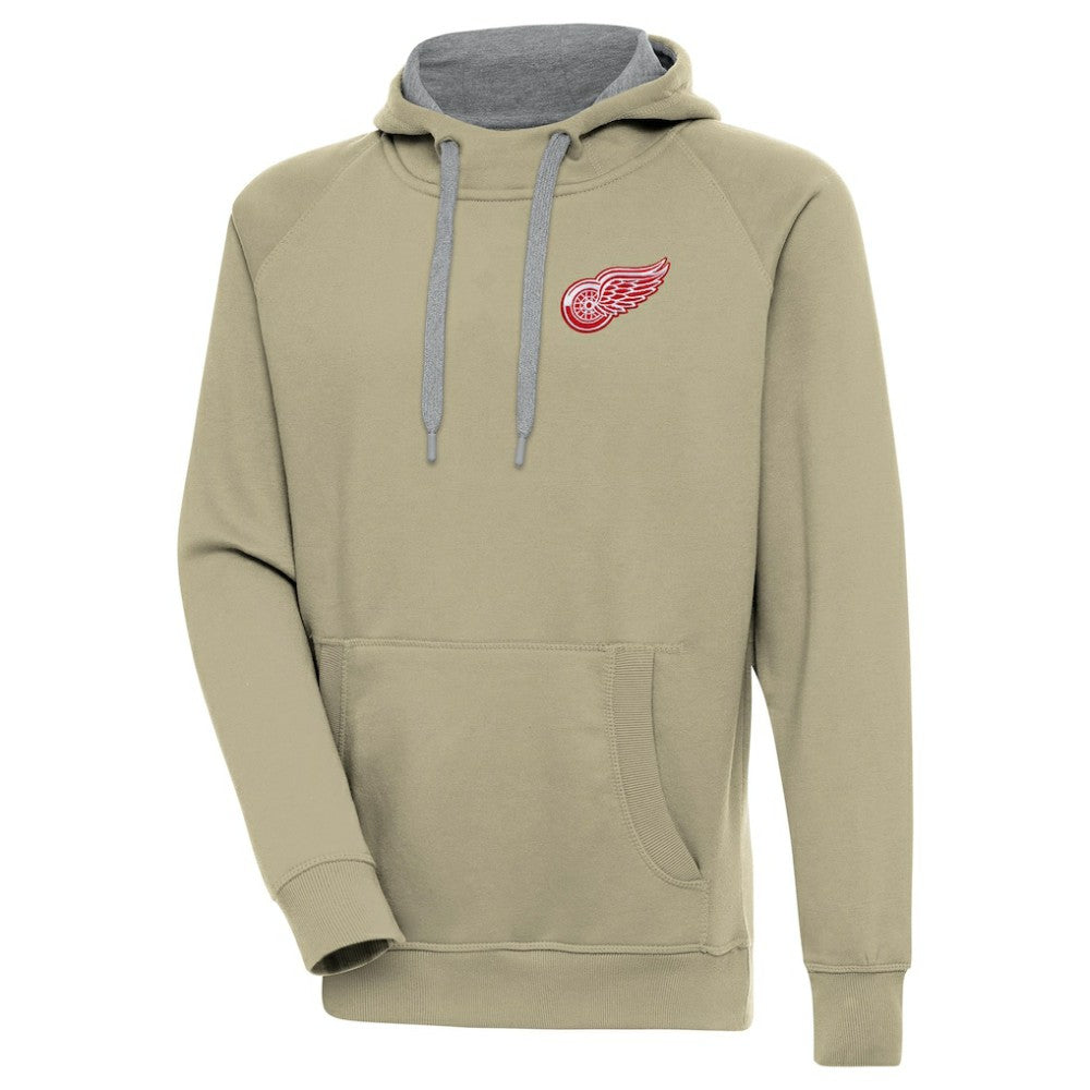Detroit Red Wings Antigua Victory Pullover Hoodie - Khaki Hoodies