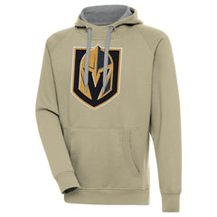 Vegas Golden Knights Antigua Victory Pullover Hoodie - Khaki Hoodies