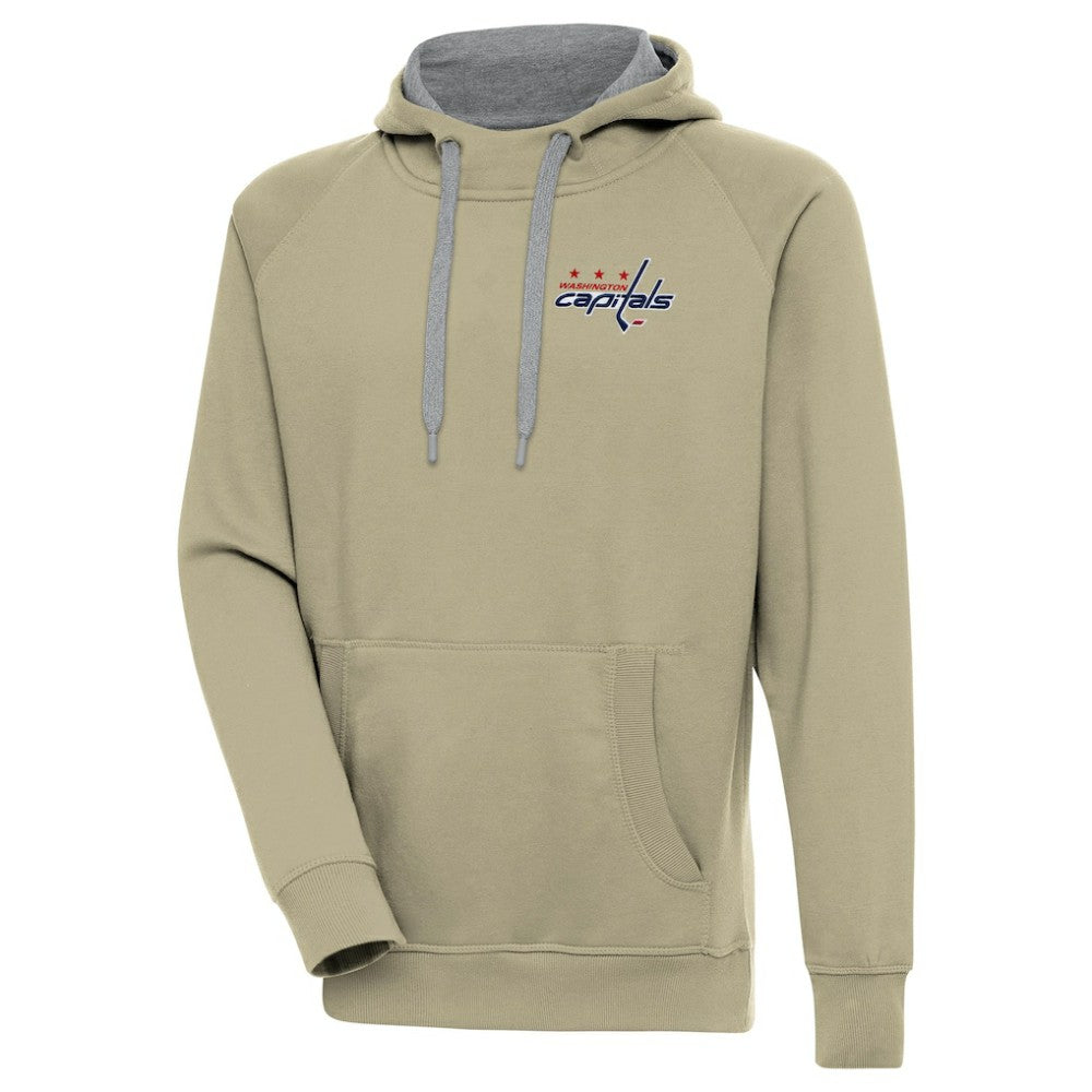 Washington Capitals Antigua Victory Pullover Hoodie - Khaki Hoodies