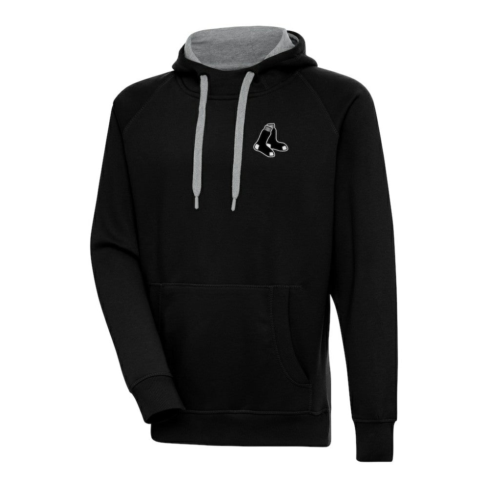 Boston Red Sox Antigua Metallic Victory Pullover Hoodie Black
