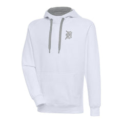 Detroit Tigers Antigua Metallic Victory Pullover Hoodie White