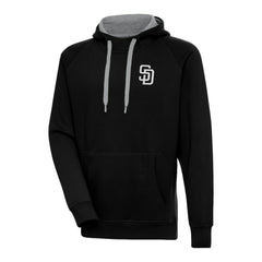 San Diego Padres Antigua Metallic Victory Pullover Hoodie Black
