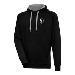 San Francisco Giants Antigua Metallic Victory Pullover Hoodie Black