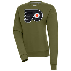 Philadelphia Flyers Antigua Women's Victory Pullover Sweatshirt - Olive Sweatshirts