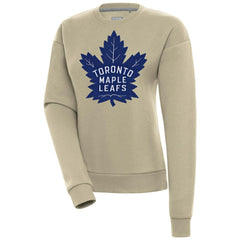 Toronto Maple Leafs Antigua Women's Victory Pullover Sweatshirt - Khaki Sweatshirts