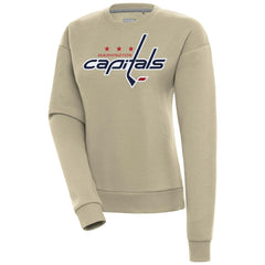 Washington Capitals Antigua Women's Victory Pullover Sweatshirt - Khaki Sweatshirts