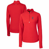 Cleveland Guardians Cutter & Buck Women's DryTec Traverse Stretch Quarter-Zip Pullover Top Red