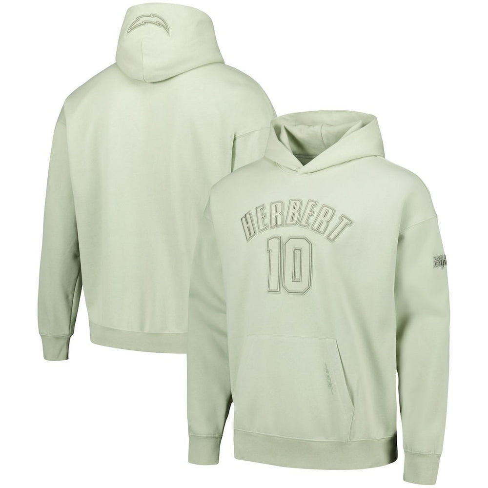 Justin Herbert Los Angeles Chargers Pro Standard Player Name & Number Pullover Hoodie - Light Green online