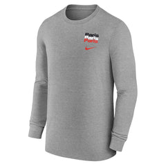 Paris Saint-Germain Legend Long Sleeve T-Shirt - Heather Gray shop