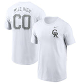 Colorado Rockies Mile High Hometown T-Shirt White