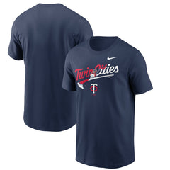 Minnesota Twins Twin Cities Snow Hometown T-Shirt Navy