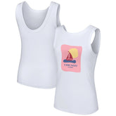Chicago Cubs Lusso Style Women's Lindy Tank Top White