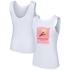 Boston Red Sox Lusso Style Women's Lindy Tank Top White