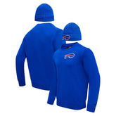 Buffalo Bills Pro Standard Crewneck Pullover Sweater & Cuffed Knit Hat Box Gift Set - Royal outlet