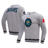 Jacksonville Jaguars Pro Standard Crest Emblem Pullover Sweatshirt - Heather Gray sale