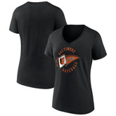 Baltimore Orioles Women's Hometown Baltimore Pennant V-Neck T-Shirt Black