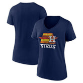 Houston Astros Women's Hometown Throwback Stros V-Neck T-Shirt Navy