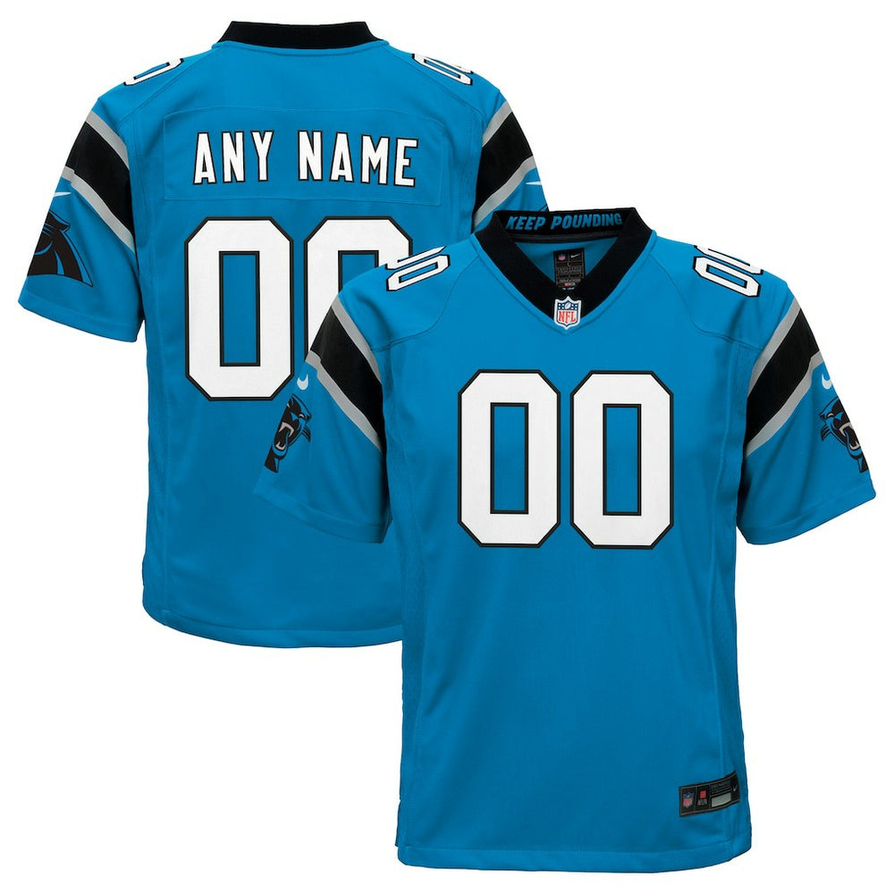 Carolina Panthers Youth Alternate Custom Game Jersey - Blue for sale