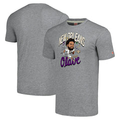 Chris Olave New Orleans Saints Homage Unisex Caricature Player Tri-Blend T-Shirt - Gray cheap