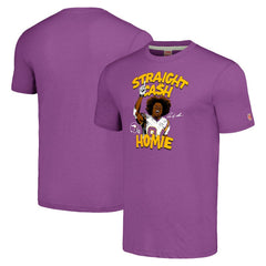Randy Moss Minnesota Vikings Unisex Homage Caricature Retired Player Tri-Blend T-Shirt - Heathered Purple sale
