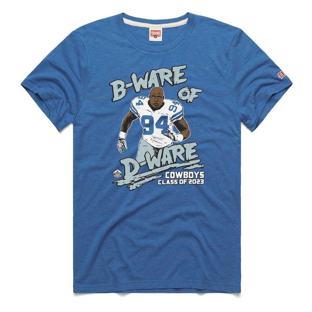 DeMarcus Ware Dallas Cowboys Homage Unisex Caricature Retired Player Tri-Blend T-Shirt - Royal discount