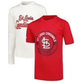 St. Louis Cardinals Stitches Youth T-Shirt Combo Set Red/White