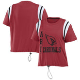 Arizona Cardinals WEAR by Erin Andrews Women's Cinched Colorblock T-Shirt - Cardinal outlet