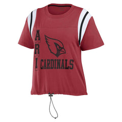 Arizona Cardinals WEAR by Erin Andrews Women's Cinched Colorblock T-Shirt - Cardinal outlet