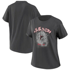 Atlanta Falcons WEAR by Erin Andrews Women's Boyfriend T-Shirt - Charcoal cheap