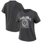 Las Vegas Raiders WEAR by Erin Andrews Women's Boyfriend T-Shirt - Charcoal outlet