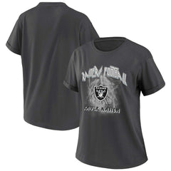 Las Vegas Raiders WEAR by Erin Andrews Women's Boyfriend T-Shirt - Charcoal outlet