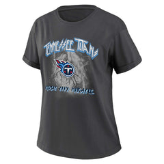 Tennessee Titans WEAR by Erin Andrews Women's Boyfriend T-Shirt - Charcoal sale
