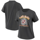 Washington Commanders WEAR by Erin Andrews Women's Boyfriend T-Shirt - Charcoal discount