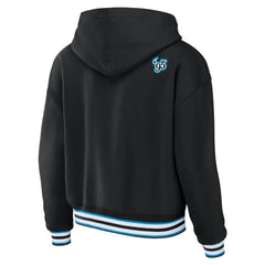 Carolina Panthers WEAR by Erin Andrews Women's Lace-Up Pullover Hoodie - Black outlet