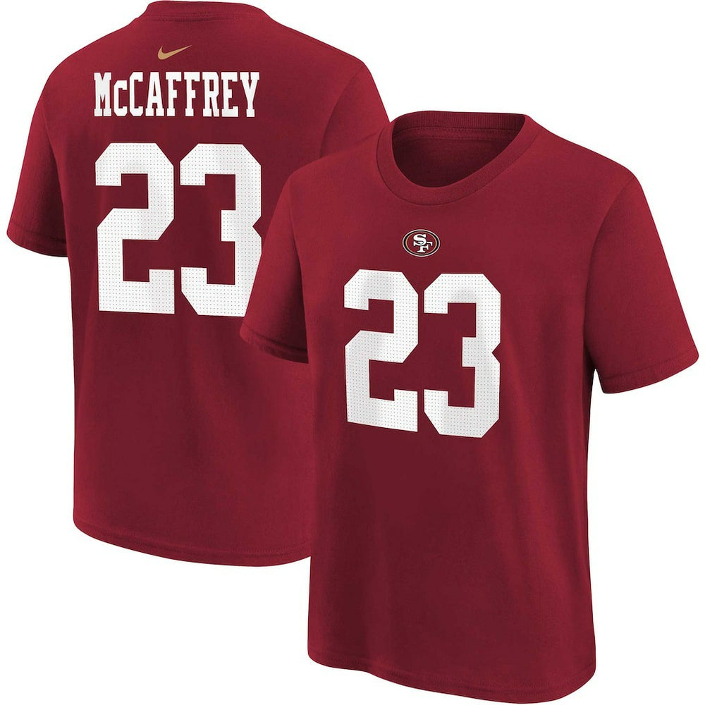 Christian McCaffrey San Francisco 49ers Youth Player Name & Number T-Shirt - Scarlet cheap