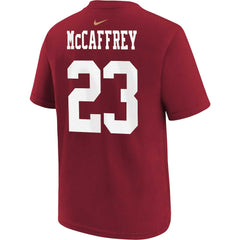 Christian McCaffrey San Francisco 49ers Youth Player Name & Number T-Shirt - Scarlet cheap