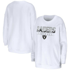 Las Vegas Raiders WEAR by Erin Andrews Women's Domestic Pullover Sweatshirt - White outlet