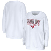 Tampa Bay Buccaneers WEAR by Erin Andrews Women's Domestic Pullover Sweatshirt - White discount