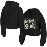 New Orleans Saints WEAR by Erin Andrews Women's Domestic Cropped Pullover Hoodie - Black online