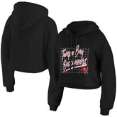 Tampa Bay Buccaneers WEAR by Erin Andrews Women's Domestic Cropped Pullover Hoodie - Black outlet