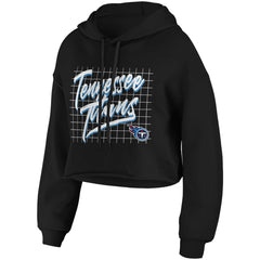 Tennessee Titans WEAR by Erin Andrews Women's Domestic Cropped Pullover Hoodie - Black cheap