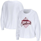 Arizona Cardinals WEAR by Erin Andrews Women's Domestic Cropped Long Sleeve T-Shirt - White sale