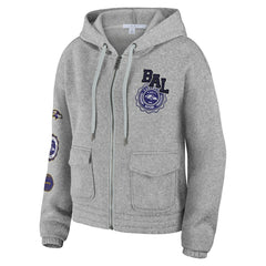 Baltimore Ravens WEAR by Erin Andrews Women's Full-Zip Hoodie - Heather Gray cheap